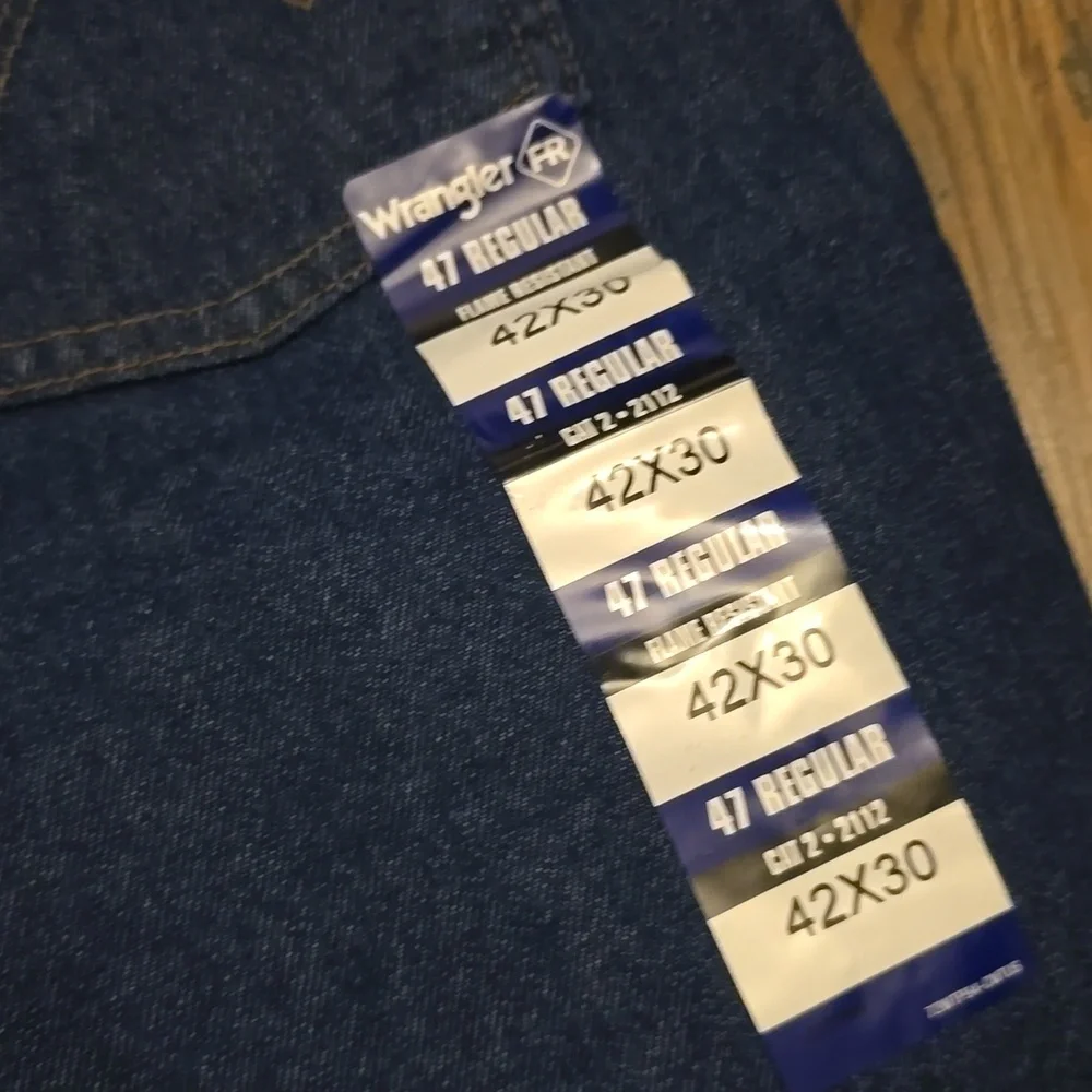 Wrangler FR Jeans Mens 42x30 Flame Reststant‎ 47 Regular Fit Denim NEW NWT